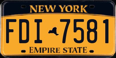 NY license plate FDI7581