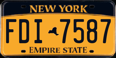NY license plate FDI7587