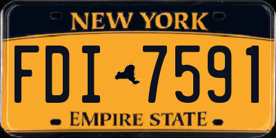 NY license plate FDI7591