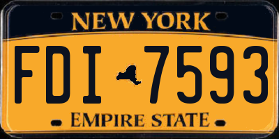 NY license plate FDI7593