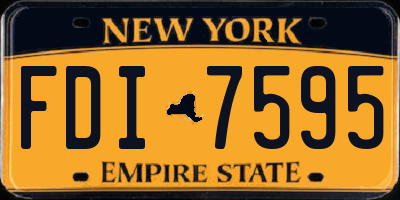 NY license plate FDI7595