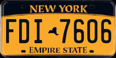 NY license plate FDI7606