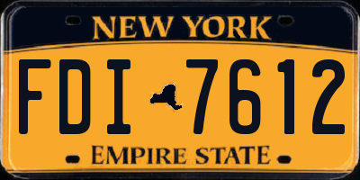NY license plate FDI7612