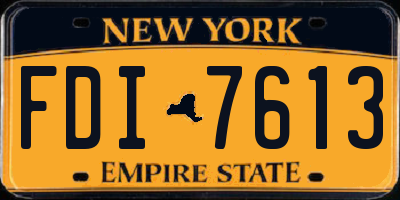 NY license plate FDI7613