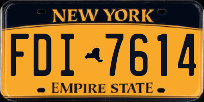 NY license plate FDI7614