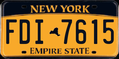 NY license plate FDI7615