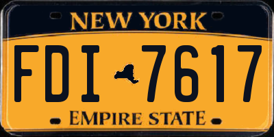 NY license plate FDI7617