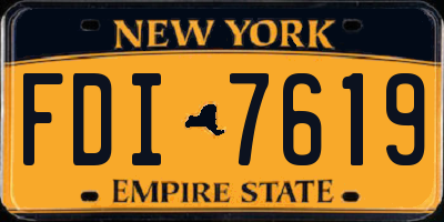 NY license plate FDI7619