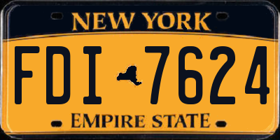NY license plate FDI7624