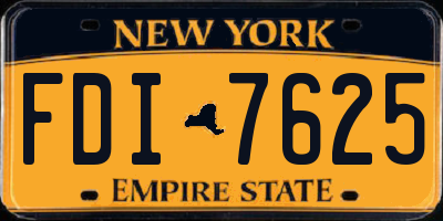 NY license plate FDI7625