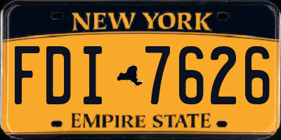 NY license plate FDI7626