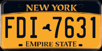 NY license plate FDI7631