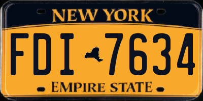 NY license plate FDI7634