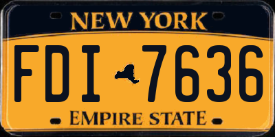 NY license plate FDI7636