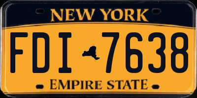 NY license plate FDI7638