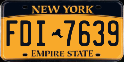 NY license plate FDI7639