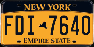 NY license plate FDI7640