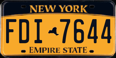 NY license plate FDI7644