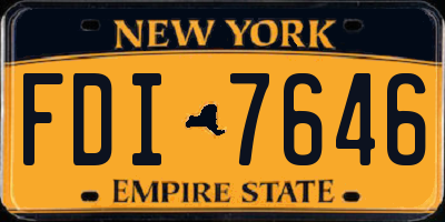 NY license plate FDI7646
