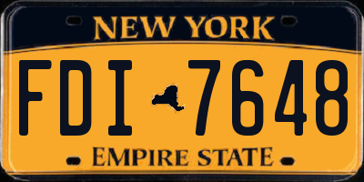 NY license plate FDI7648