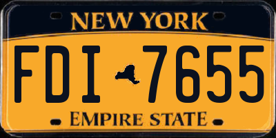 NY license plate FDI7655