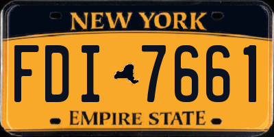 NY license plate FDI7661