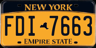 NY license plate FDI7663