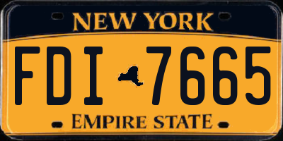 NY license plate FDI7665