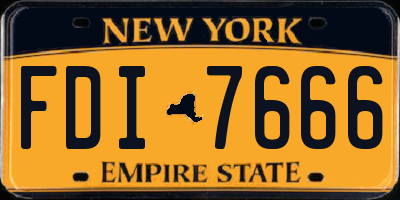 NY license plate FDI7666