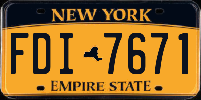 NY license plate FDI7671