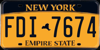 NY license plate FDI7674