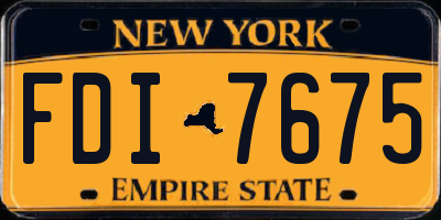NY license plate FDI7675