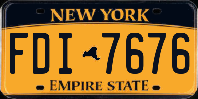 NY license plate FDI7676