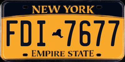 NY license plate FDI7677