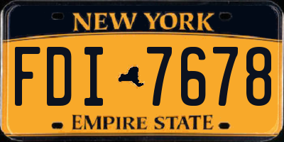 NY license plate FDI7678