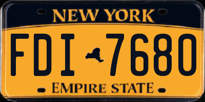 NY license plate FDI7680