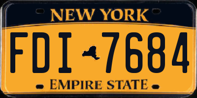 NY license plate FDI7684