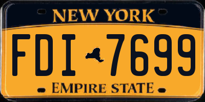 NY license plate FDI7699