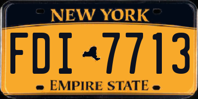 NY license plate FDI7713