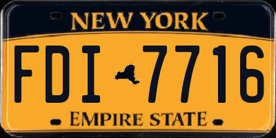 NY license plate FDI7716
