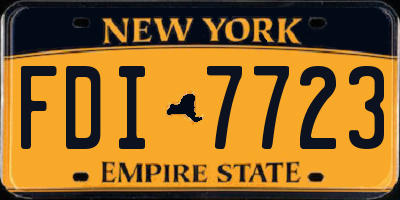 NY license plate FDI7723