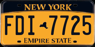 NY license plate FDI7725