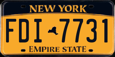 NY license plate FDI7731