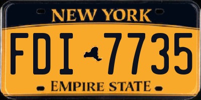 NY license plate FDI7735