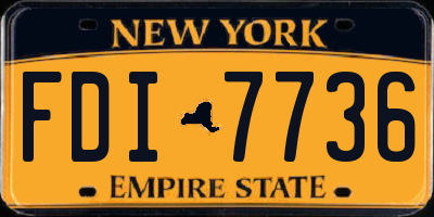NY license plate FDI7736