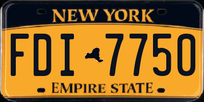 NY license plate FDI7750