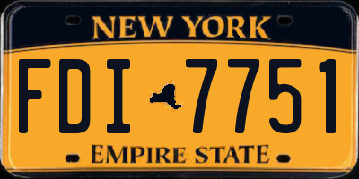 NY license plate FDI7751