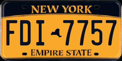 NY license plate FDI7757