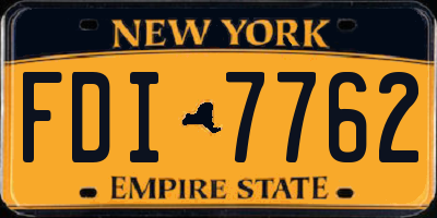 NY license plate FDI7762