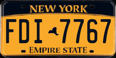 NY license plate FDI7767